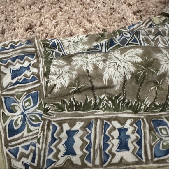 Vintage Campia Moda Tan Button Up Hawaiian Shirt Short Sleeve Men’s Size 2X - Picture 9 of 16